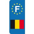 Stickers Plaque Belgique