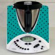 Stickers Thermomix TM 31 Turquoise a pois 