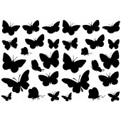 Kit 30 Stickers Papillons