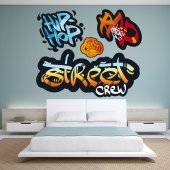 Autocollant Stickers mural ado kit 4 graffitis