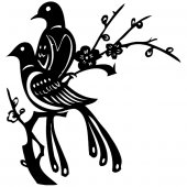 Stickers Branche Oiseau