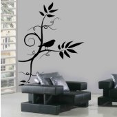 Stickers Fleur Oiseau