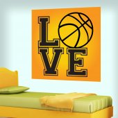 Autocollant Stickers mural ado love basketball