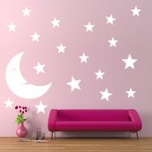 Kit 19 Stickers Lune �toile