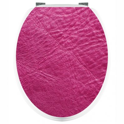 Adesivo copri WC pelle rosa
