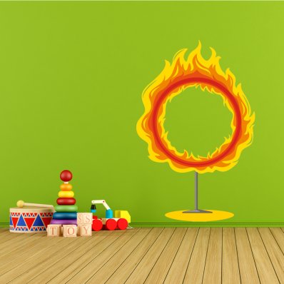 Adesivo Murale bambino anello di fuoco