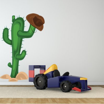 Adesivo Murale bambino cactus