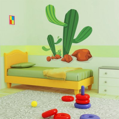 Adesivo Murale bambino cactus