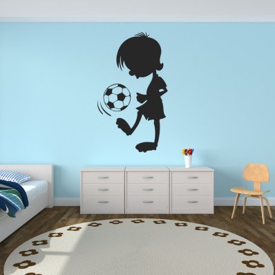 Adesivo Murale bambino calcio