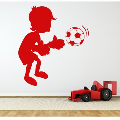 Adesivo Murale bambino calcio