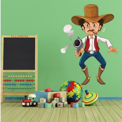 Adesivo Murale bambino cowboy