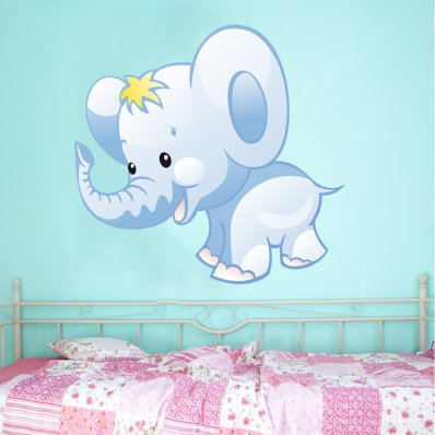 Adesivo Murale bambino elefante