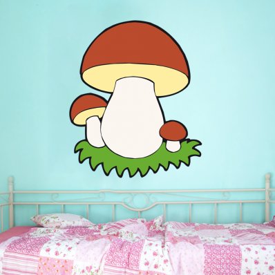 Adesivo Murale bambino funghi