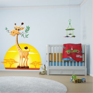 Adesivo Murale bambino giraffa