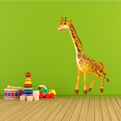 Adesivo Murale bambino giraffa