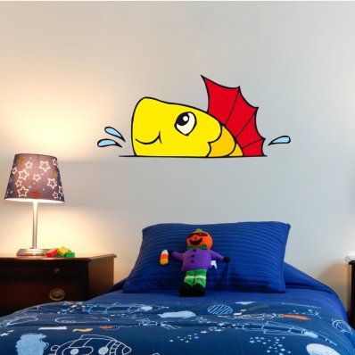 Adesivo Murale bambino pesce