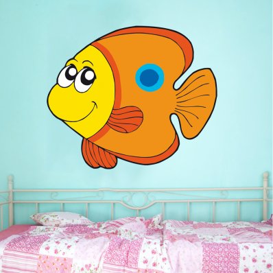 Adesivo Murale bambino pesce