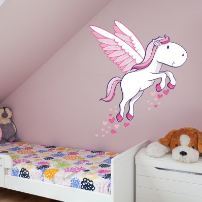 Adesivo Murale bambino pony