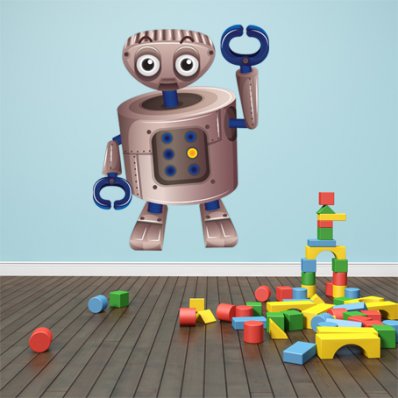 Adesivo Murale bambino robot