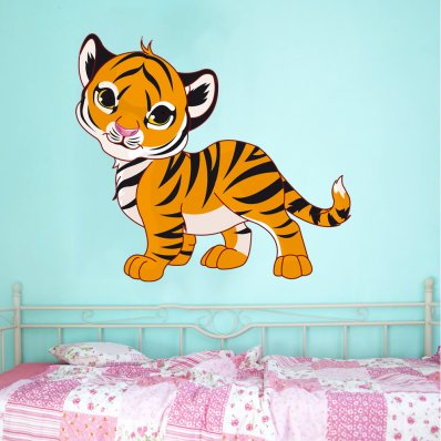 Adesivo Murale bambino tigre