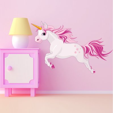 Adesivo Murale bambino unicorno