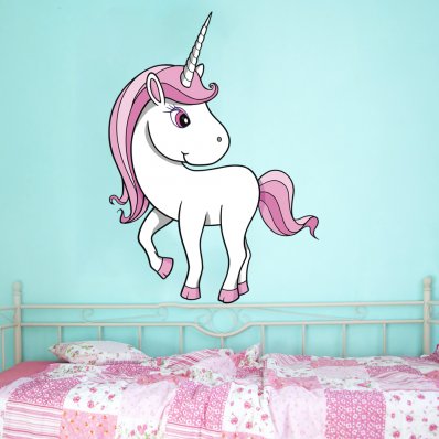 Adesivo Murale bambino unicorno