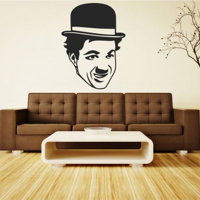 Adesivo Murale charlie chaplin