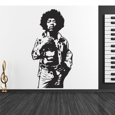 Adesivo Murale jimmy hendrix