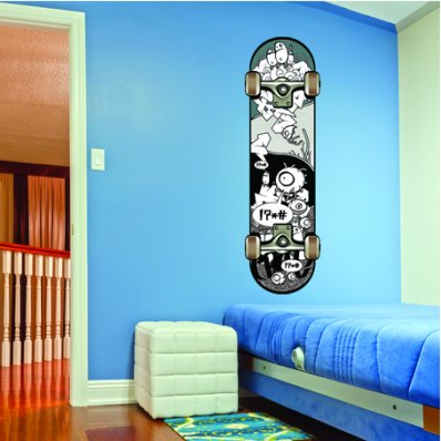 Adesivo Murale skate-board