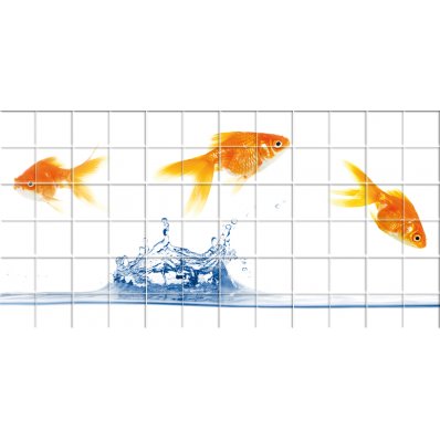 Adesivo per piastrelle sfondo pesci