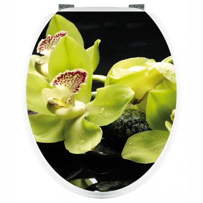 Aufkleber für Toilettendeckel Orchidee