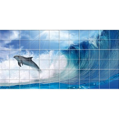 Autocolante Azulejo golfinho