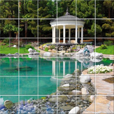 Autocolante Azulejo paisagem