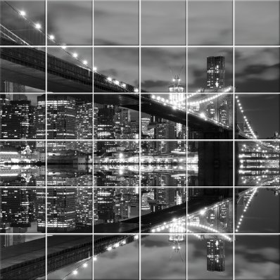 Autocolante Azulejo ponte de New York
