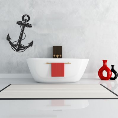 Autocolante decorativo ancla  marinho