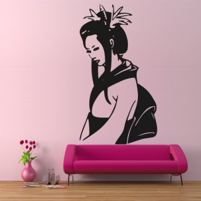 Autocolante decorativo Geisha