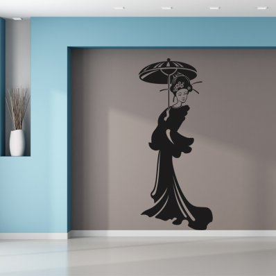 Autocolante decorativo Geisha