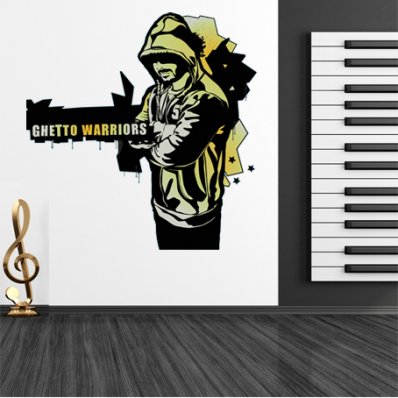 Autocolante decorativo ghetto warriors