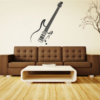 Autocolante decorativo guitarra