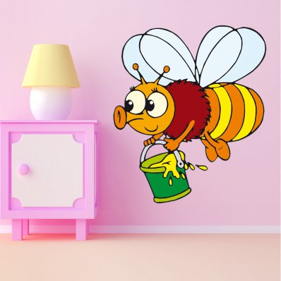 Autocolante decorativo infantil abeja