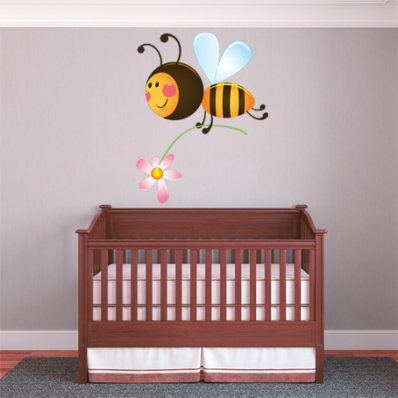 Autocolante decorativo infantil abeja