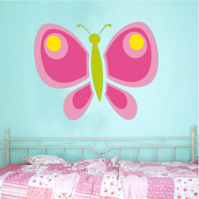 Autocolante decorativo infantil borboleta