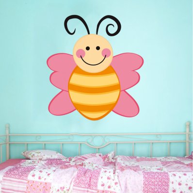 Autocolante decorativo infantil borboleta