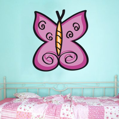 Autocolante decorativo infantil borboleta