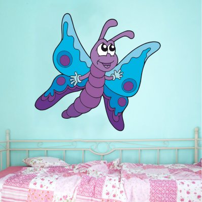 Autocolante decorativo infantil borboleta