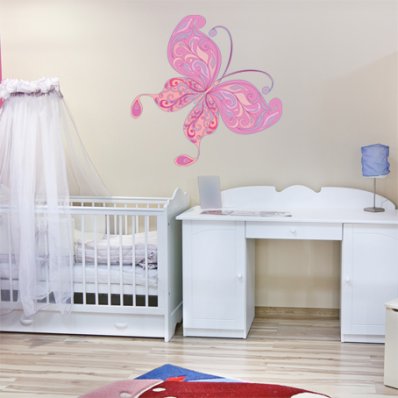 Autocolante decorativo infantil borboleta