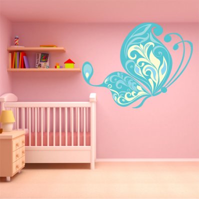 Autocolante decorativo infantil borboleta