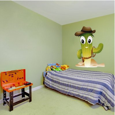 Autocolante decorativo infantil cactus