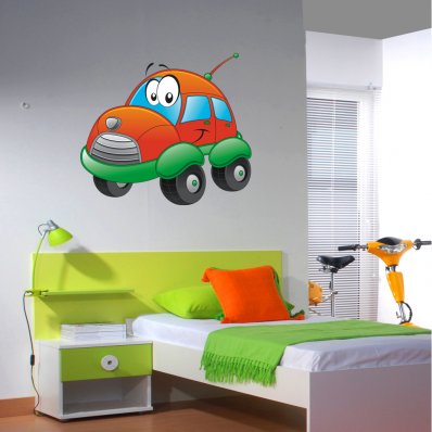 Autocolante decorativo infantil carro