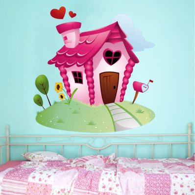 Autocolante decorativo infantil casinha